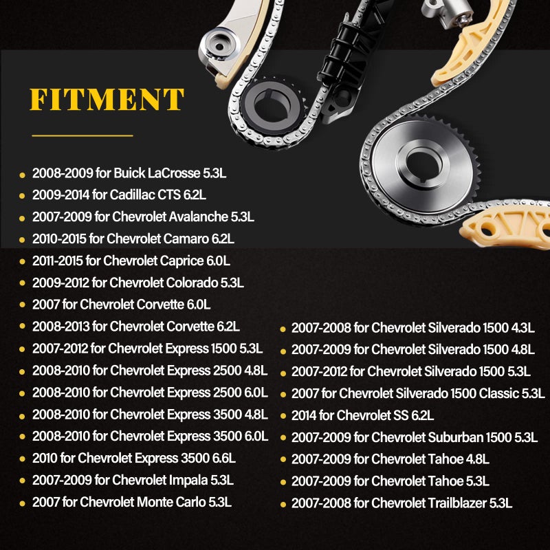 OCPTY Timing Chain Kit Compatible with 9-4205SA for Chevrolet for Cadillac for GMC for Buick for Hummer for Pontiac for Saab aro Ca CTS SS Corvette Colorado Express 1500 - Image 5